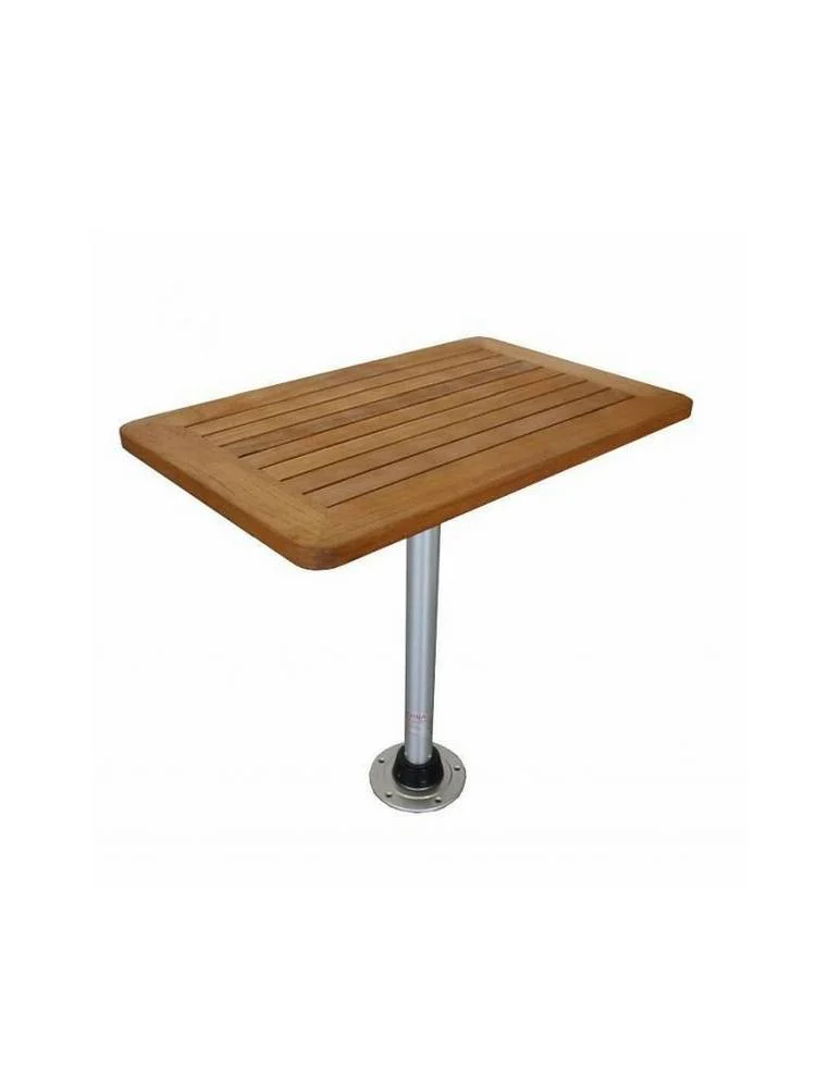 Teak Tafelblad & Aluminium Tafelpoot Set (70cm) Teak Tafelblad - Rechthoekig - Large - 55 Cm * 80 Cm Titan Marine Top Merken Winkel